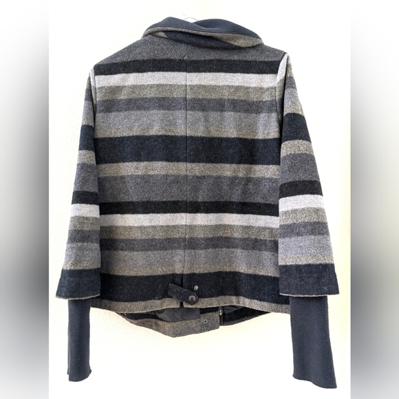 Prana Lily Jacket Medium Wool Blend Striped Full Zip W2LILY314 - Picture 2 of 8